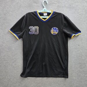 Golden State Warriors Men Jersey M Black Logo Embroidery NBA Stephen Curry 30